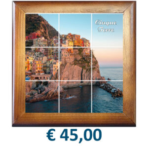 Mosaico cm. 60x60 con 9 Mattonella in Ceramica cm. 20x20 e cornice in Legno con stampa personalizzata € 45,00