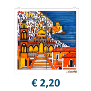 Mosaico con 4 Mattonella in Ceramica di cm. 15x15 su Pannello in MDF e stampa personalizzata € 2,20 a mattonella.