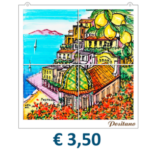 Mosaico con 4 Mattonella in Ceramica di cm. 20x20 su Pannello in MDF e stampa personalizzata € 3,50 a mattonella.