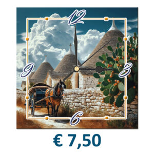 Orologio in Plexiglass Bianco mm. 3 di cm. 20x20 con stampa personalizzata € 7,50/cad.