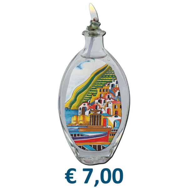 Lampada ad Olio 200 ml di varie Forme con stampa interna personalizzata € 7,00/cad.