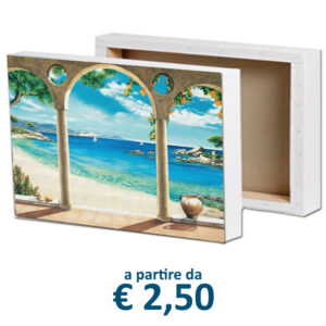 Tela Canvas rettangolare varie misure con stampa personalizzata a partire da € 2,50/cad.